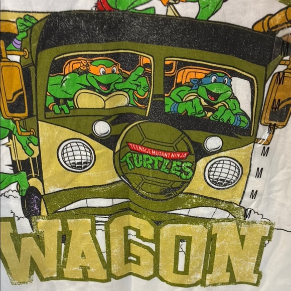 NWT Teenage Mutant Ninja Turtles white cotton Tshirt graphic tee kids size M - Picture 8 of 10